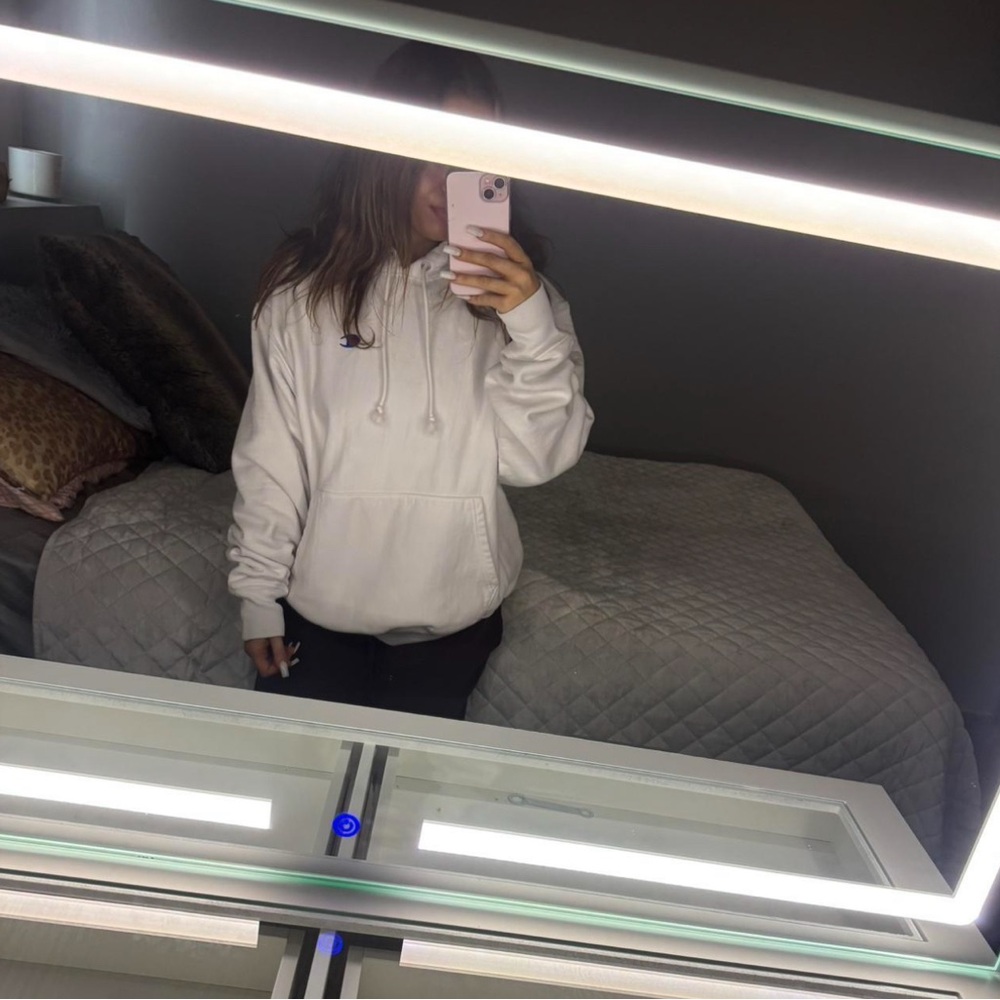 Champion Reverse Weave White Hoodie